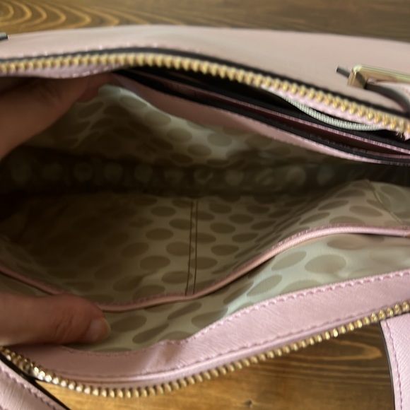 NWOT Kate Spade Light Pink, Double Zippered Bowling Shoulder Bag - Picture 7 of 13